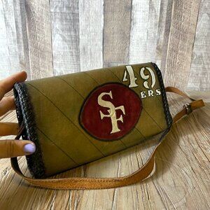 Pebbled Leather San Francisco 49ers crossbody Bag